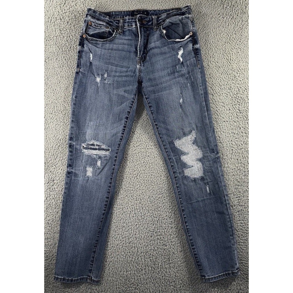 Aeropostale Jeans Men 32x30 Skinny Distressed Grunge Streetwear Casual Fit 29x29